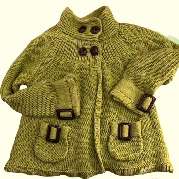 Lillian’s Closet Green Cardigan Sweater with Button Closure and pockets Size 5-6 - Picture 1 of 6